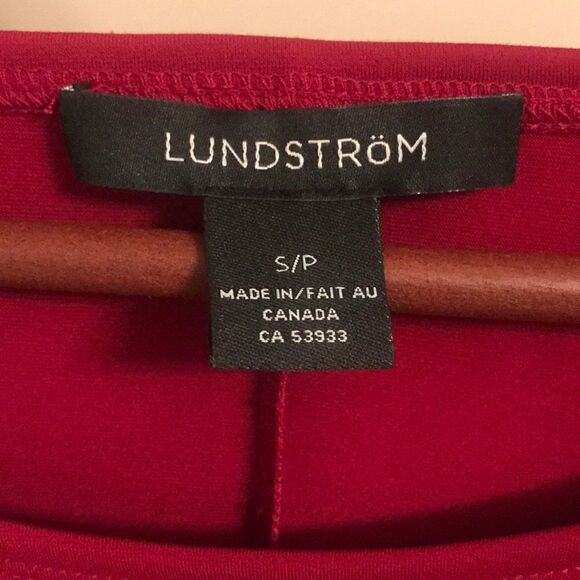 Lundstrom Asymmetrical Panel Red Dress - Size SM - Picture 4 of 7
